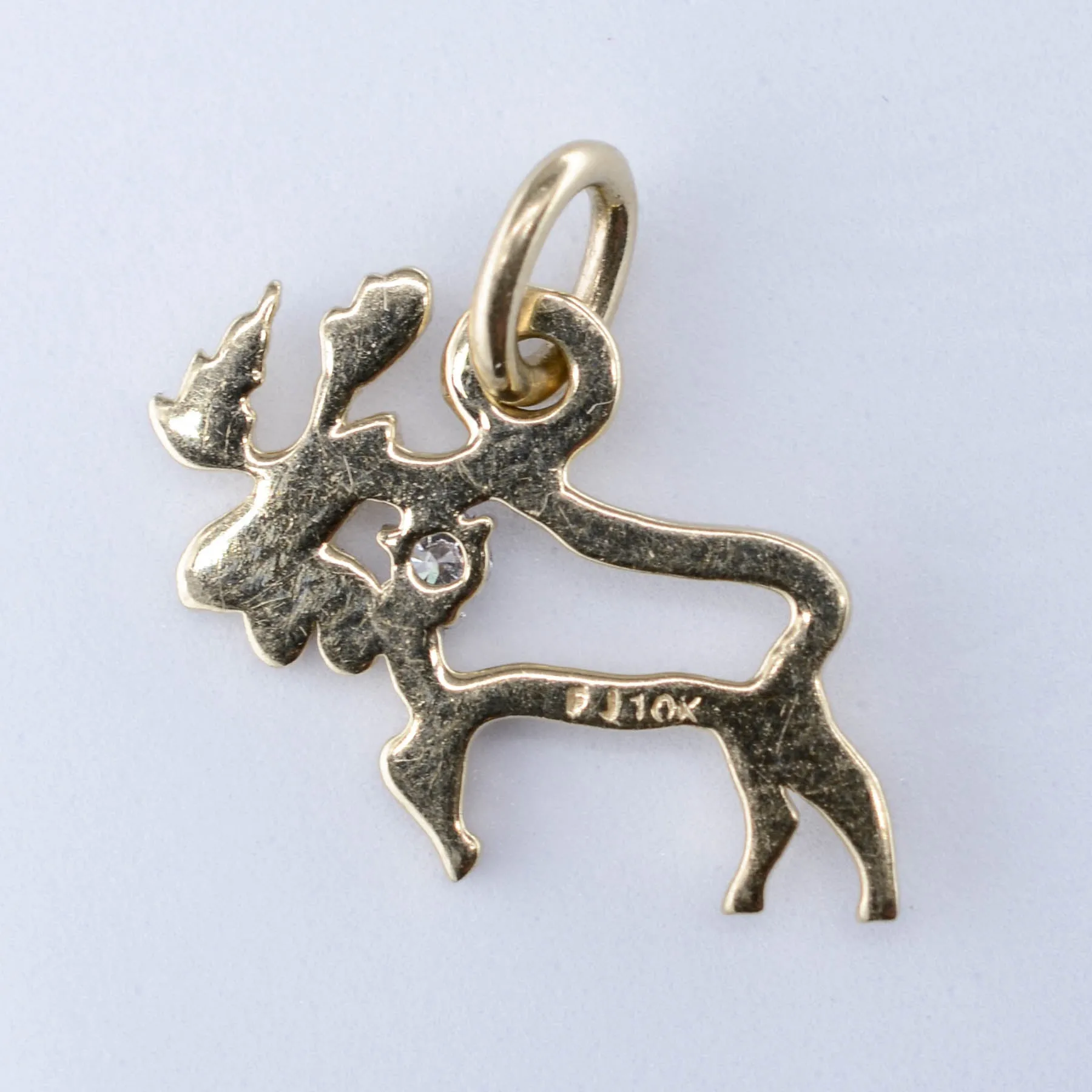 10k Diamond Moose Charm | 0.015ct