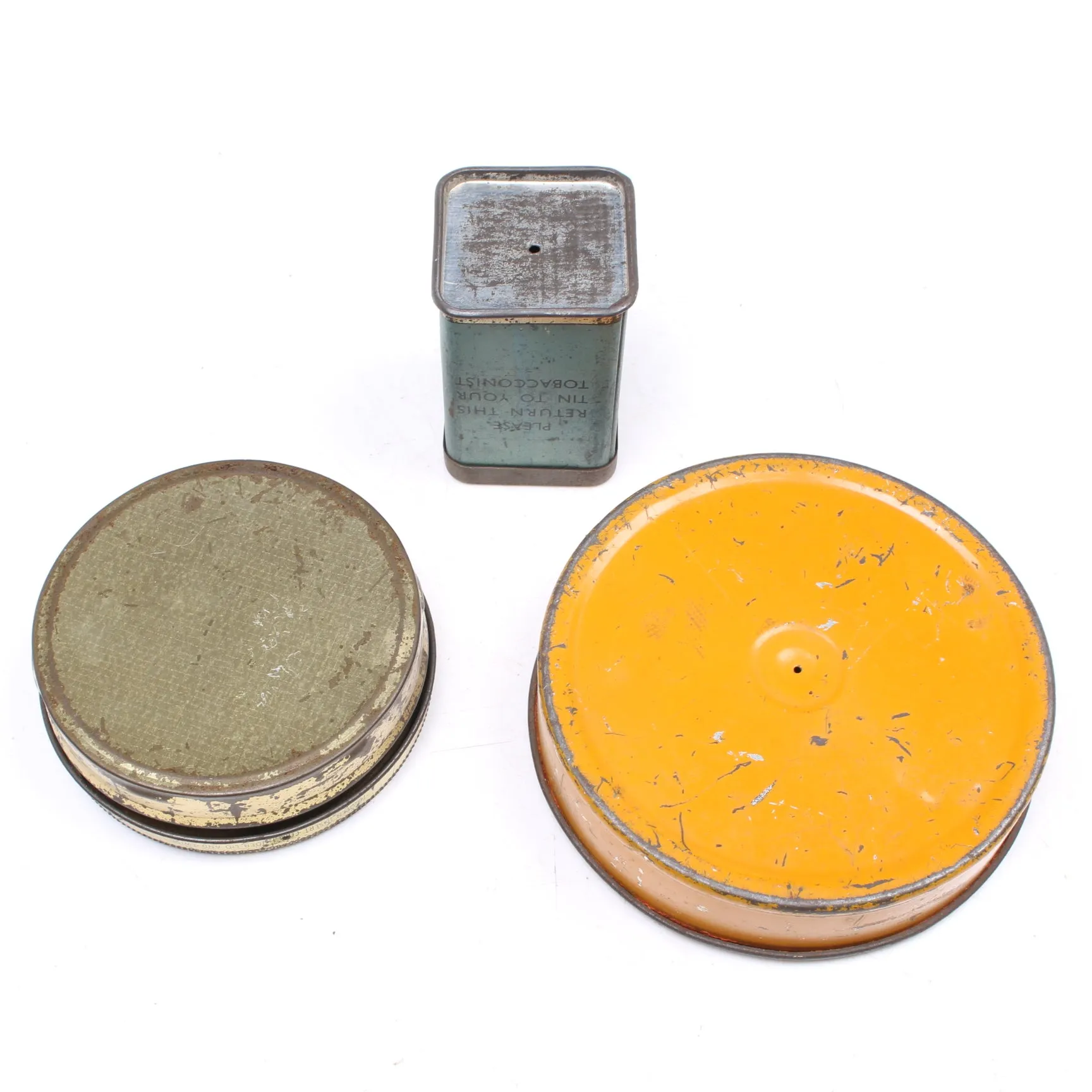 3x Old Tobacco Tins