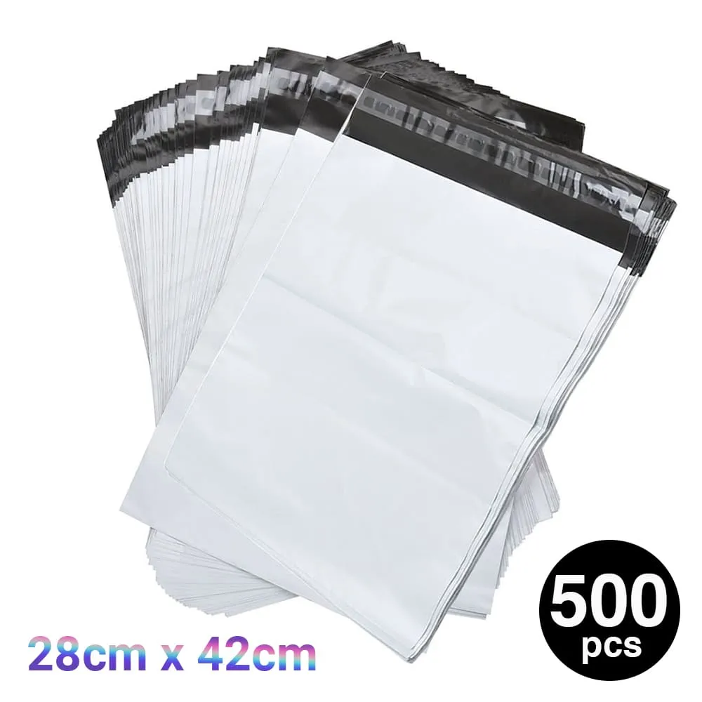 500PC Poly Mailer Satchel Self Sealing - 28x42CM