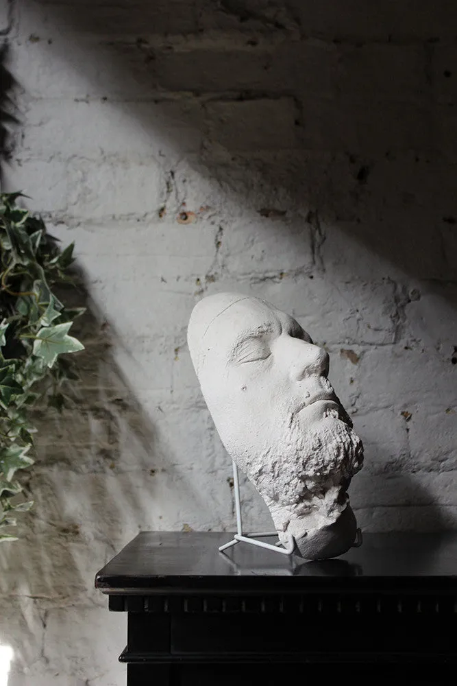 A Good 20thC Plaster Death Mask of a Bearded Gentleman