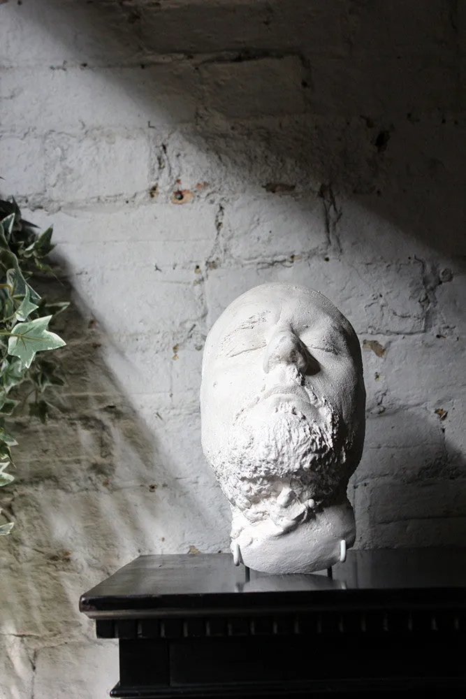 A Good 20thC Plaster Death Mask of a Bearded Gentleman