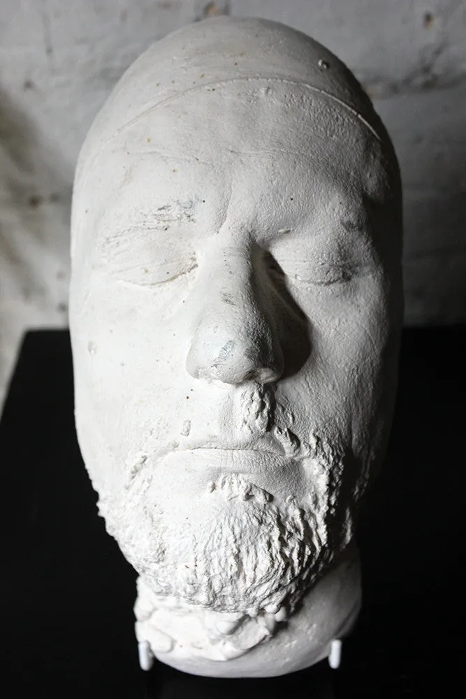 A Good 20thC Plaster Death Mask of a Bearded Gentleman