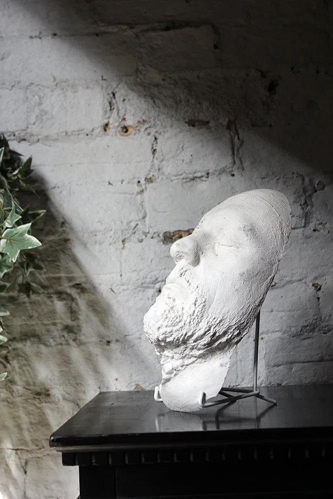 A Good 20thC Plaster Death Mask of a Bearded Gentleman