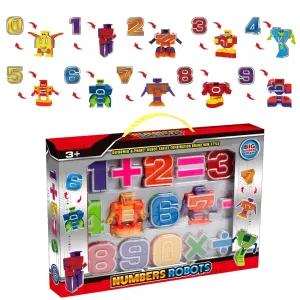 Adapting Numbers: 10-Piece STEM Robot Toy for Math Learning Fun