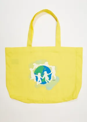 AFENDS Unisex Playtime - Oversized Tote Bag - Lemonade