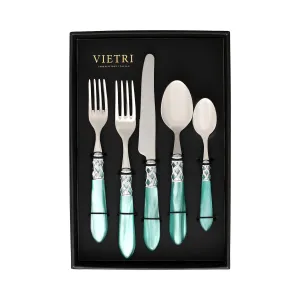 Aladdin Brilliant Aqua Five-Piece Place Setting – Set of 4