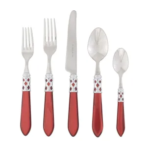 Aladdin Brilliant Red Five-Piece Place Setting