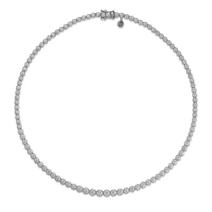 Allure Tennis Diamond Necklace 5ct  | 18K White Gold