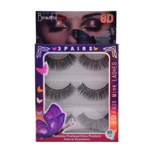 BEAUTIFUL KISS EYELASH 8D 3PAIR IR E-5025