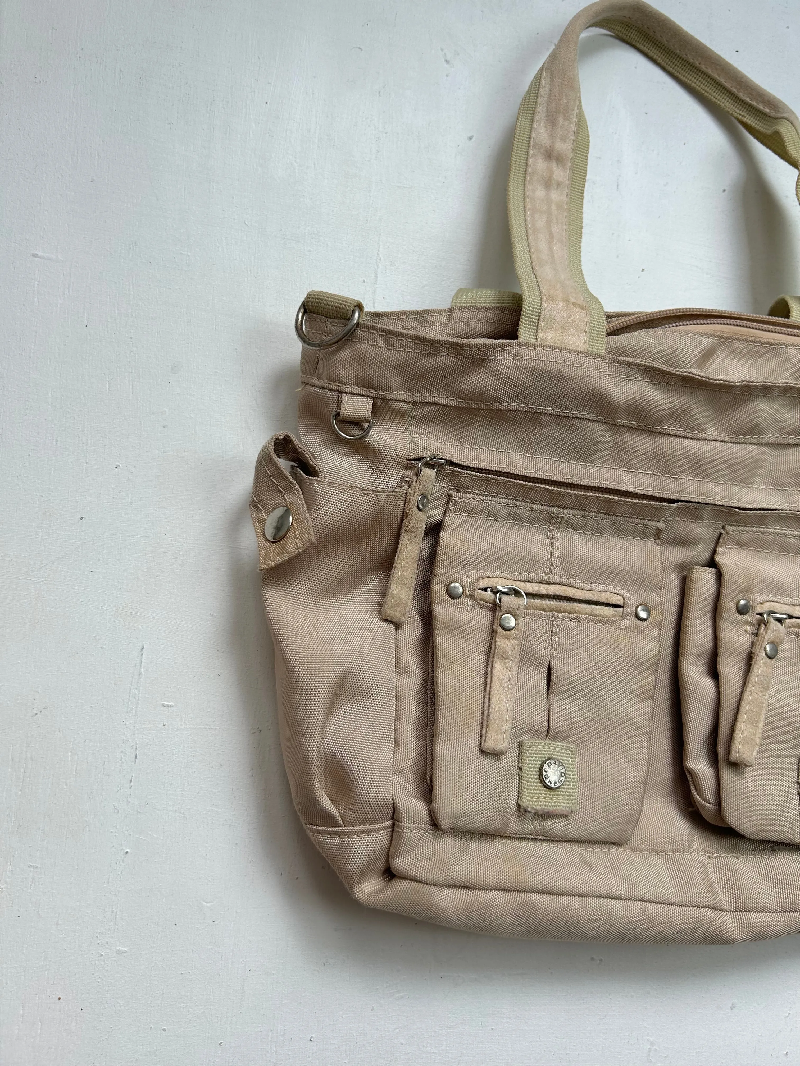 Beige medium uni shoulder bag