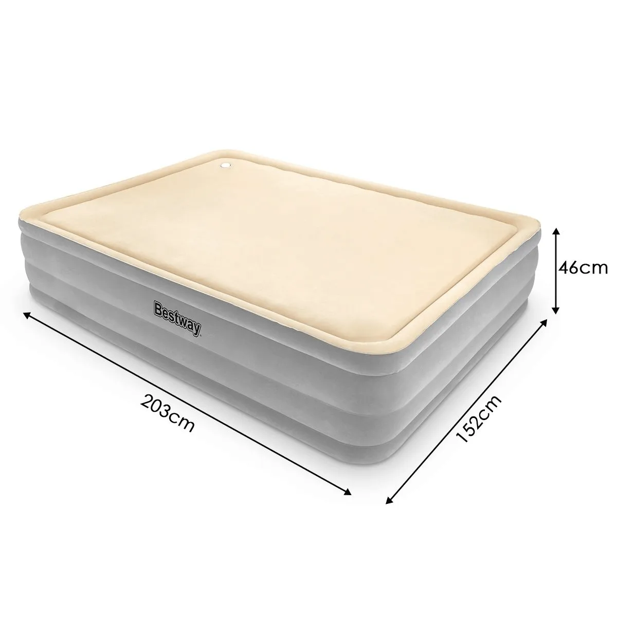 Bestway Queen Inflatable Air Mattress Bed Electric Pump Camping Sleeping Mat