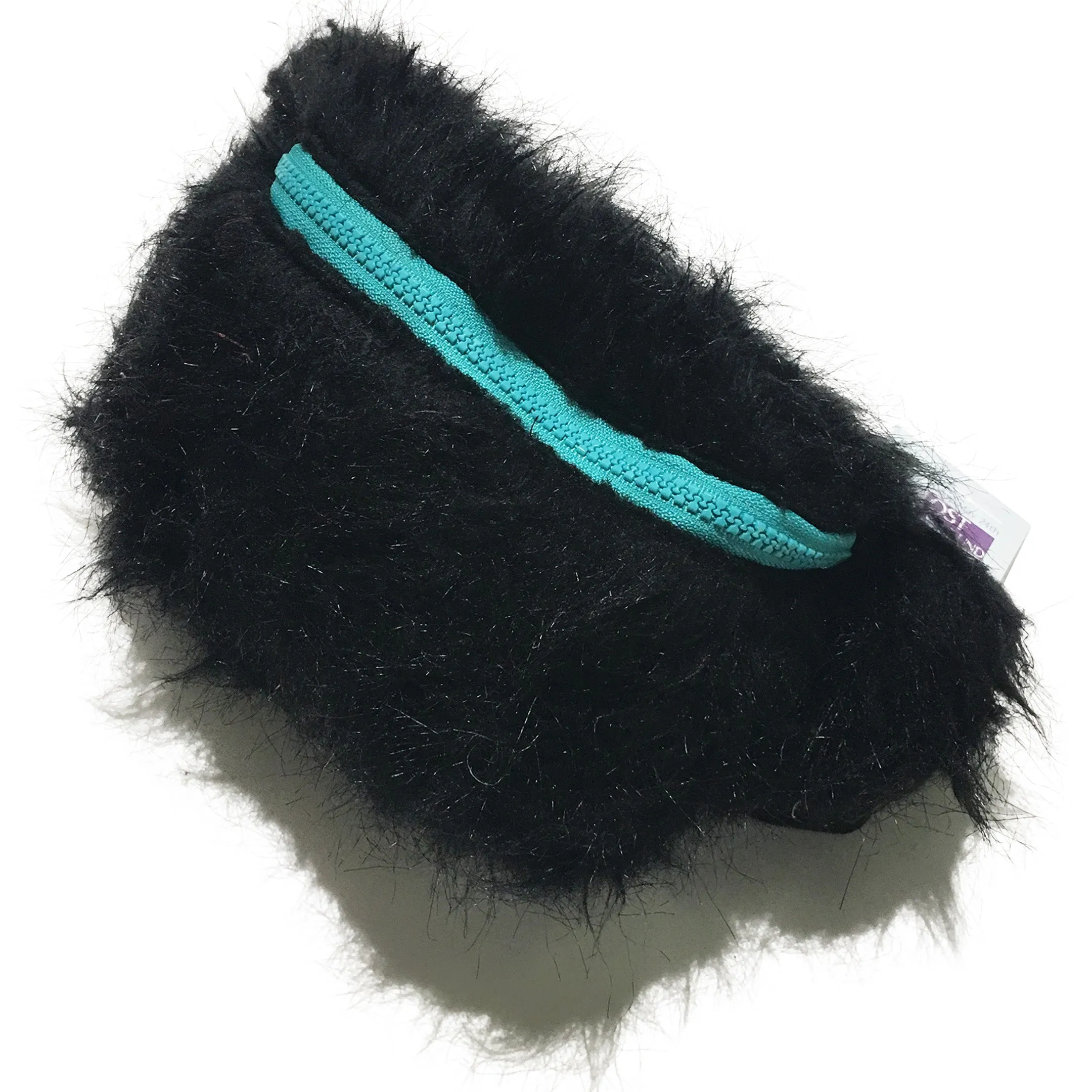 Black Faux Fur Fanny Pack