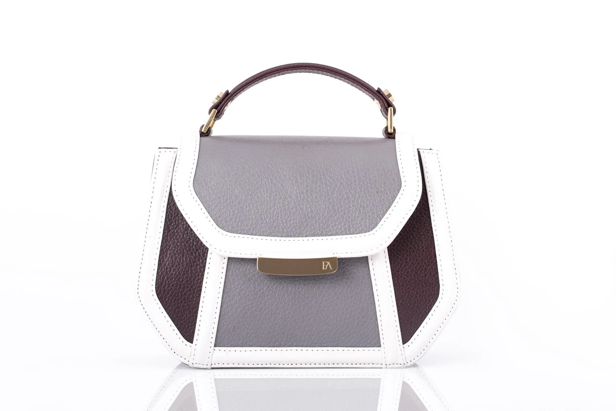 Bordeaux & Grey Mini Anabella Tote