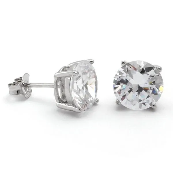 Brilliant-Cut Stud Earrings