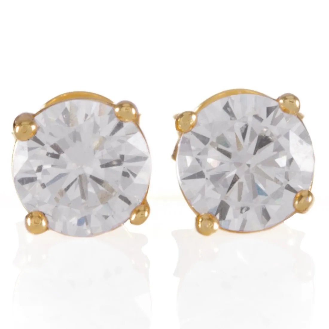 Brilliant-Cut Stud Earrings