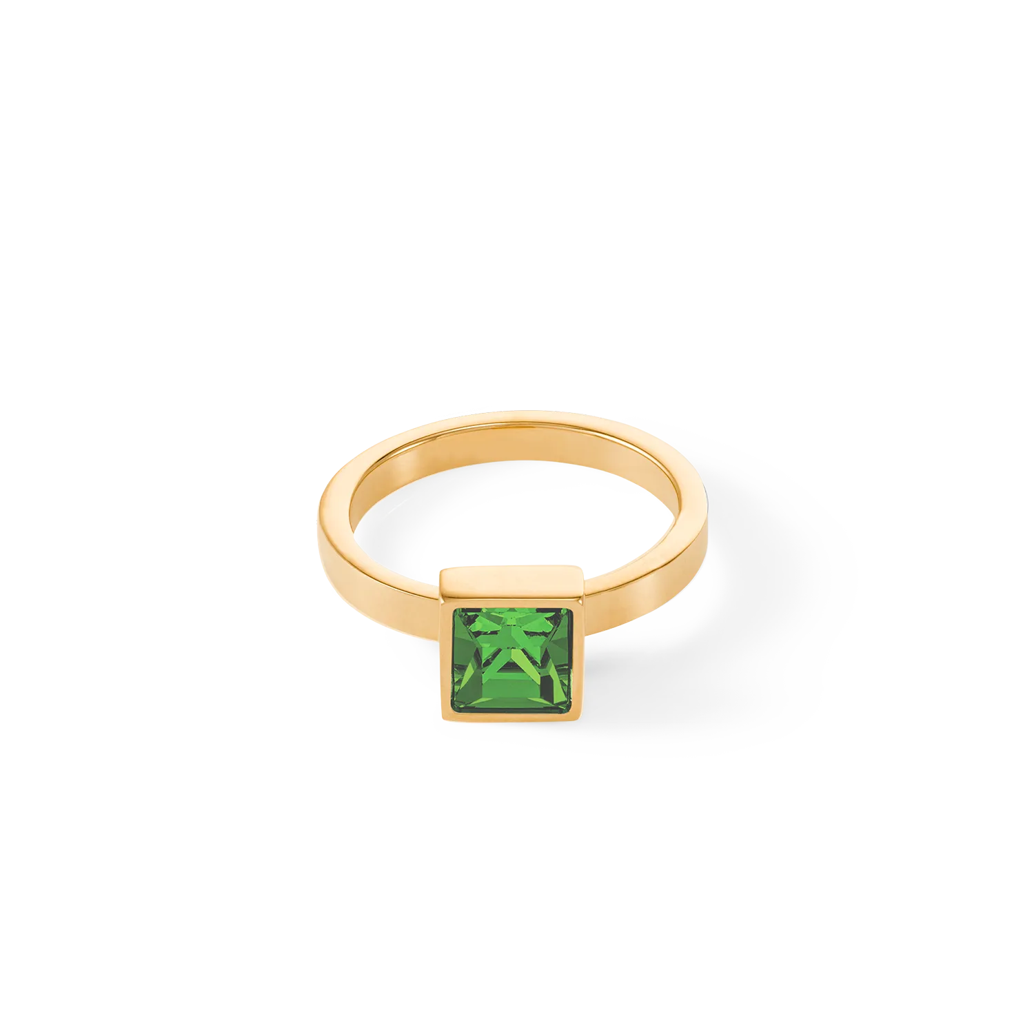 Brilliant Square big ring gold green