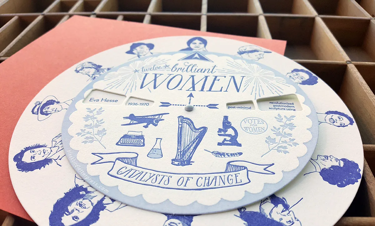 Brilliant Women Letterpress Spinner