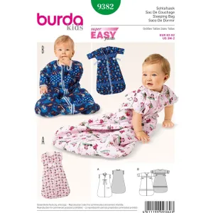 Burda B9382 Babies' Sleeping Bag Sewing Pattern