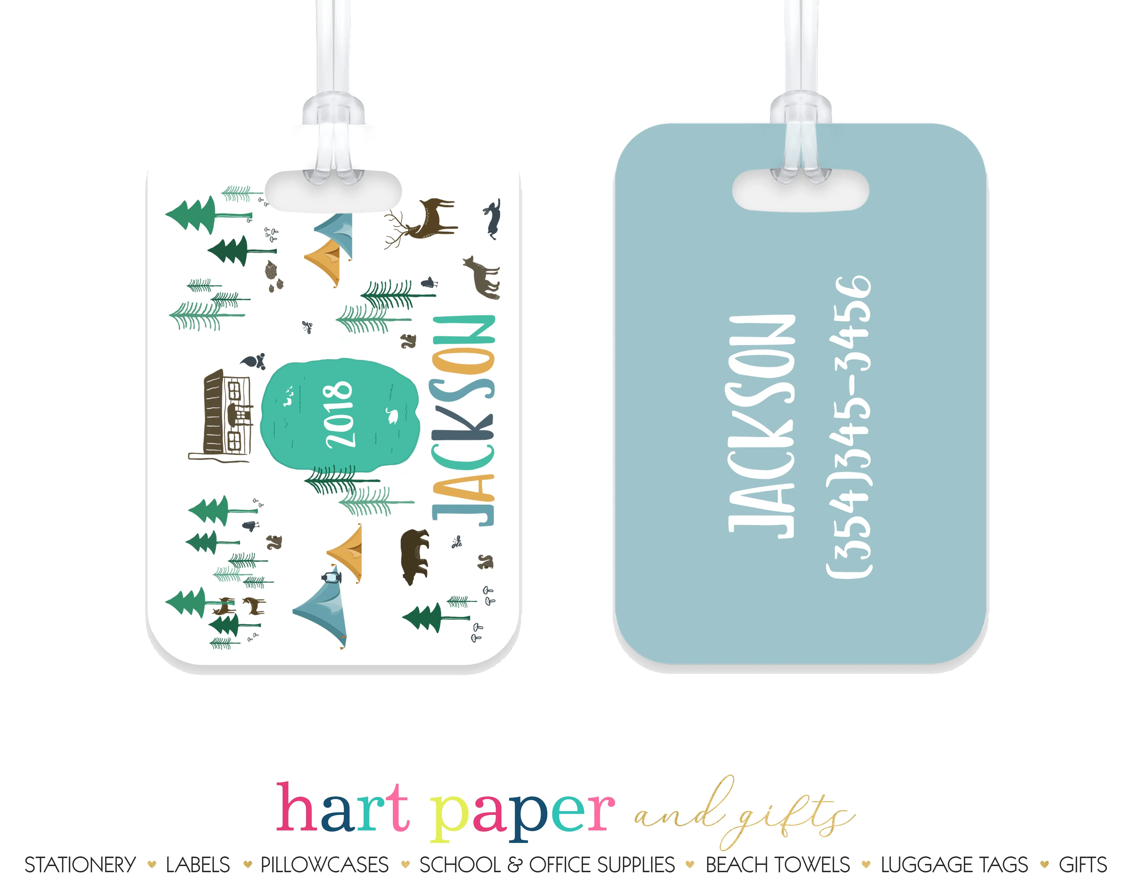 Camping Summer Camp Luggage Bag Tag