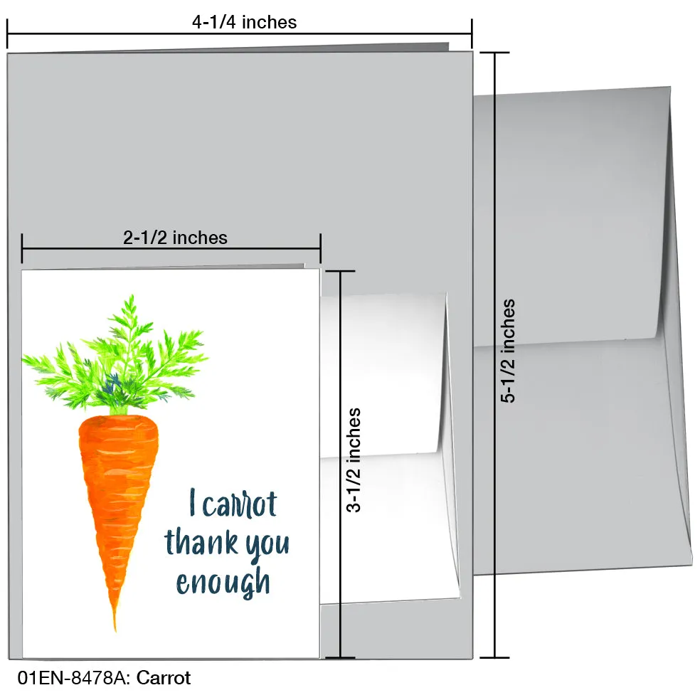 Carrot, Greeting Card (8478A)