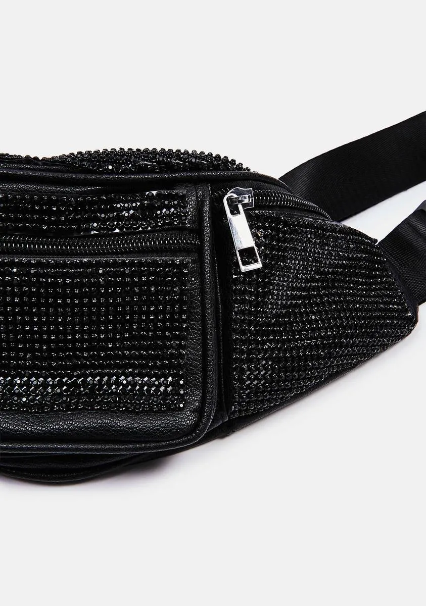 Caviar Gimme The Loot Rhinestone Fanny Pack