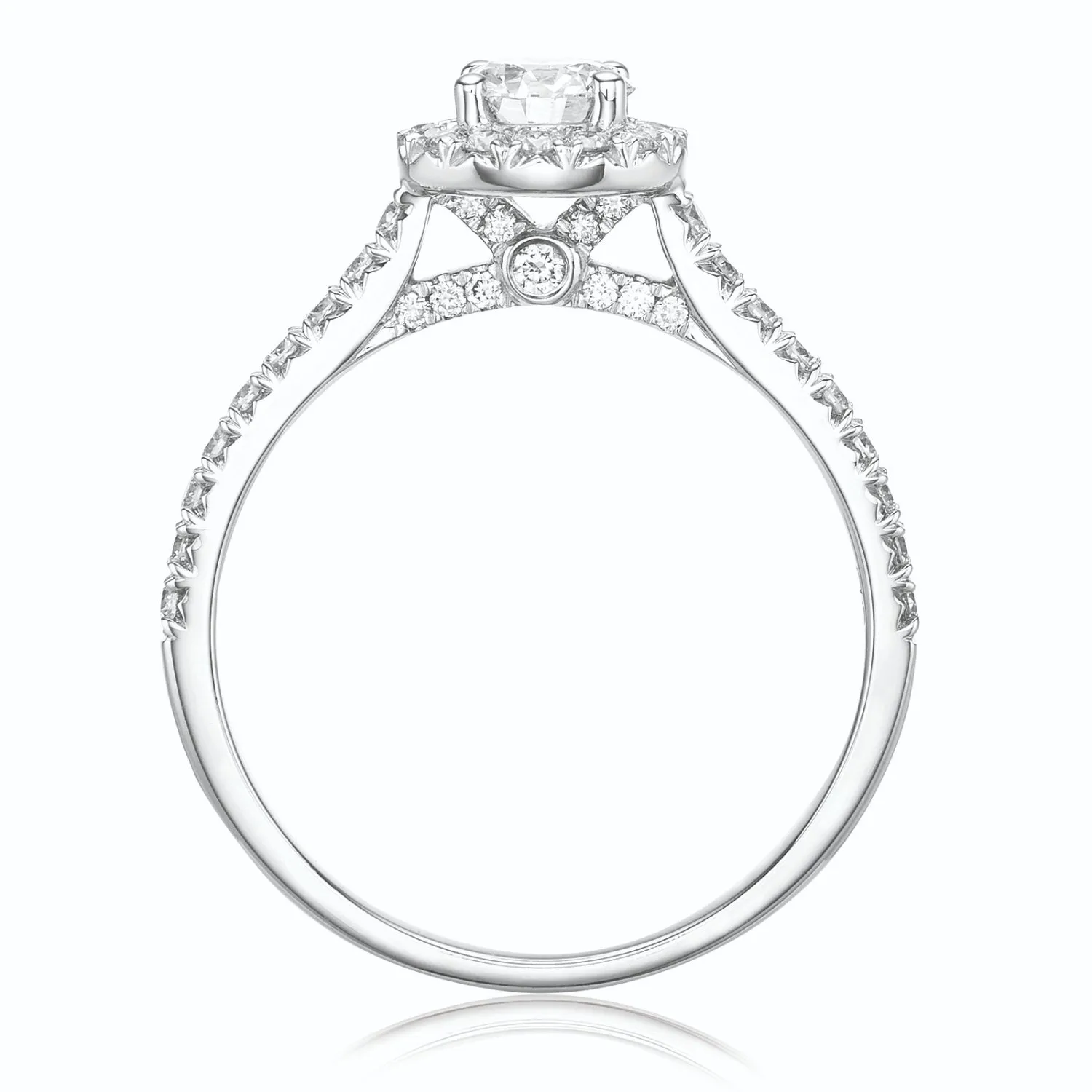 Celebration 18ct White Gold with Round Brilliant Cut 3/4 CARAT tw of Lab Grown Diamonds Engagement Ring