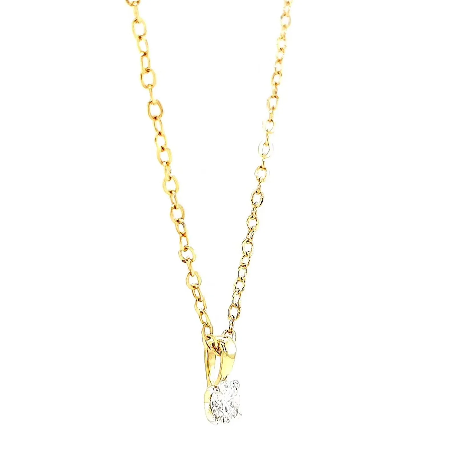 Celebration 9ct Yellow Gold Round Brilliant Cut 1/4 CARAT Lab Grown Diamond Pendant