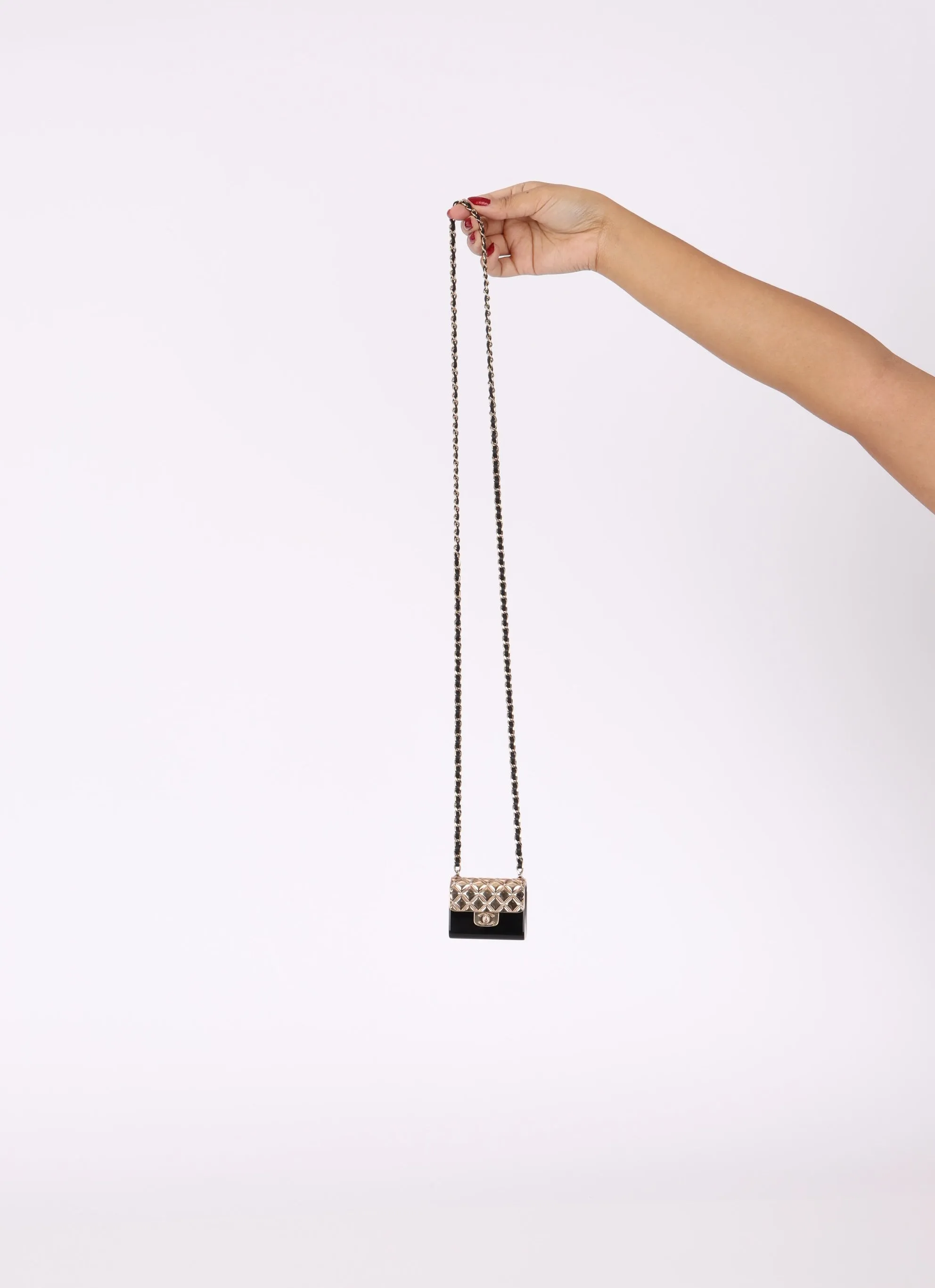 Chanel 2022 Acrylic Metal Chain Micro Bag