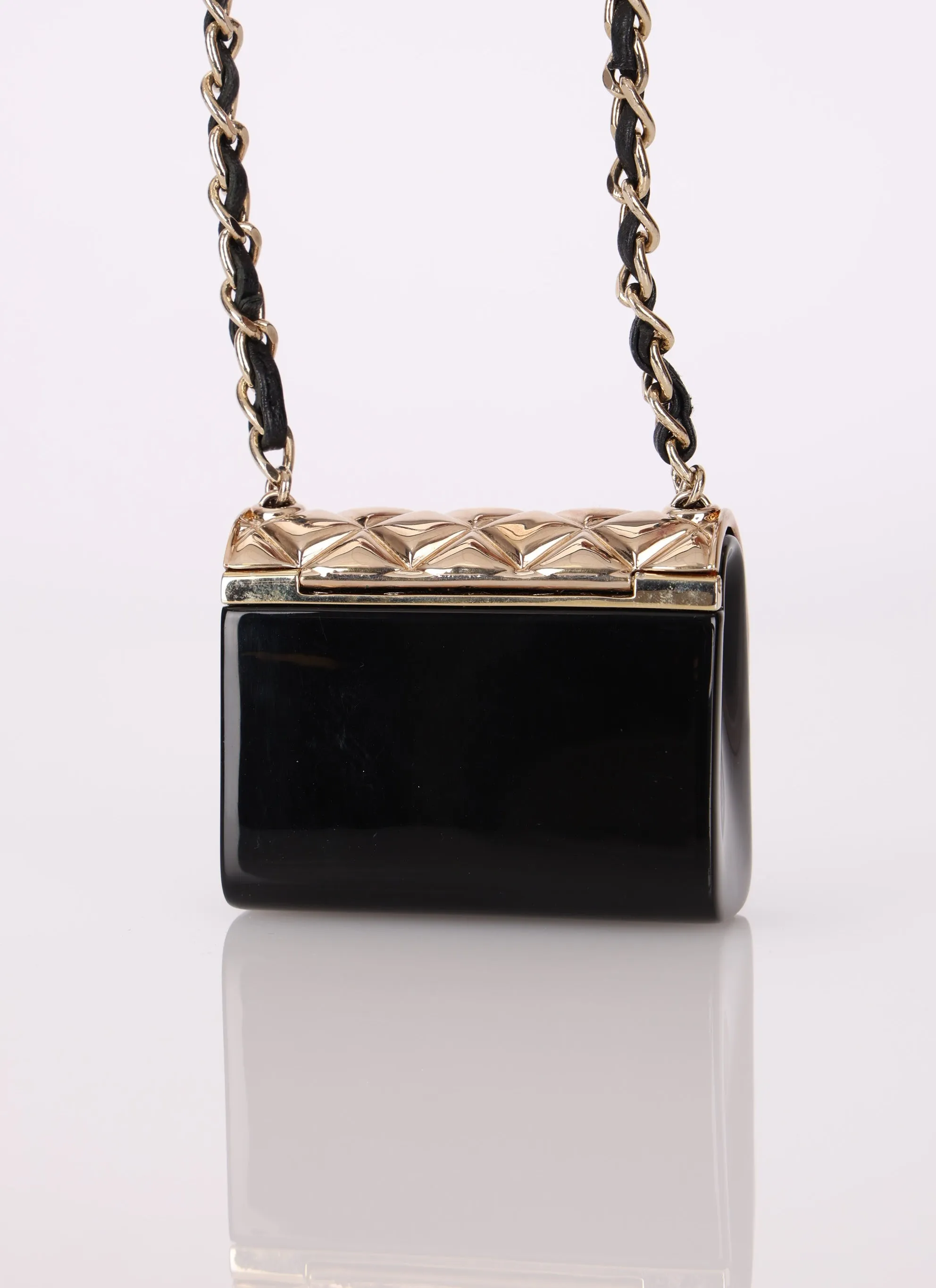 Chanel 2022 Acrylic Metal Chain Micro Bag