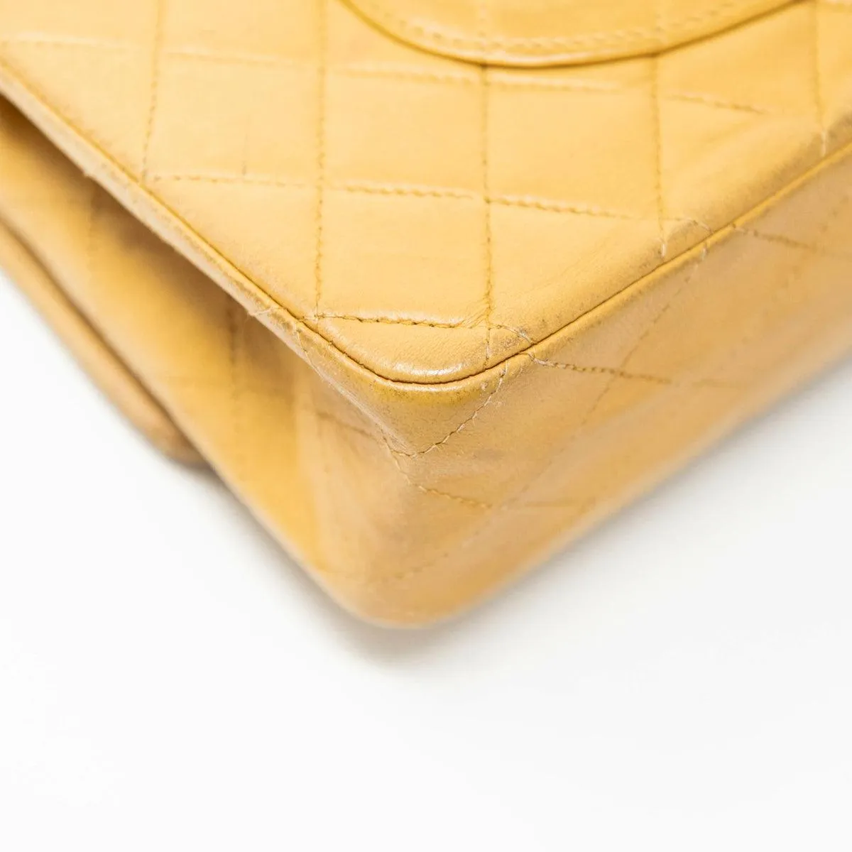 Chanel Beige Medium Vintage Classic Flap