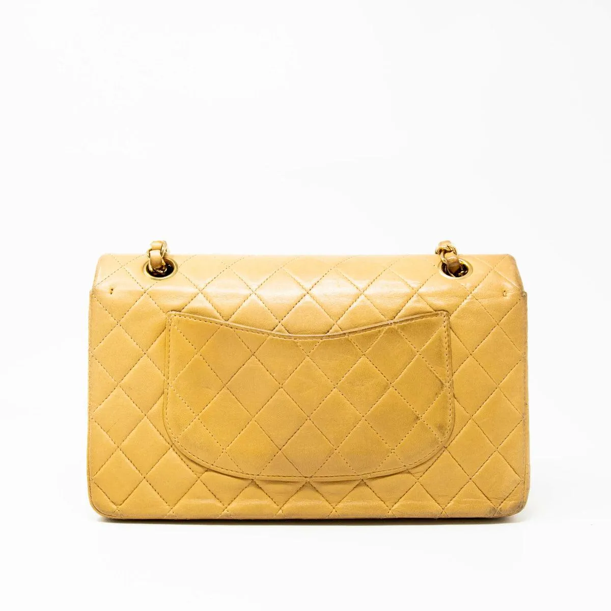 Chanel Beige Medium Vintage Classic Flap