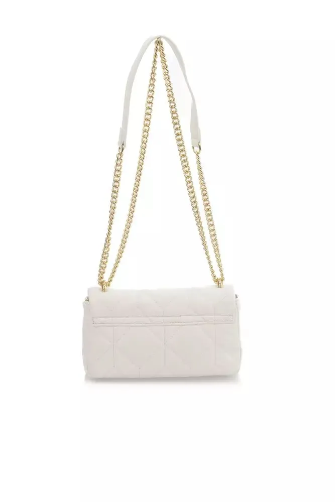 Chic White Leather Shoulder Flap Bag