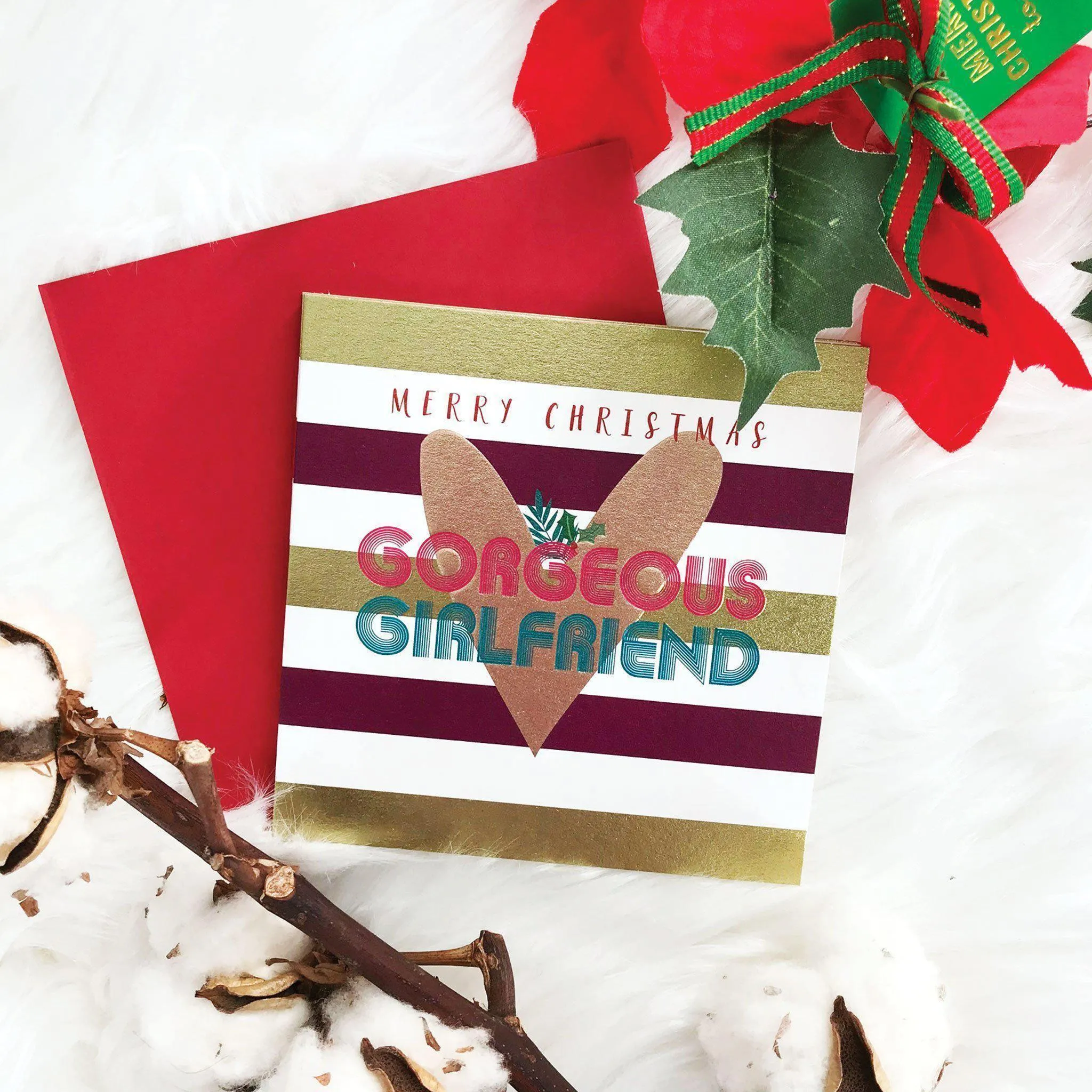 Christmas Card - Merry Christmas Gorgeous Boyfriend