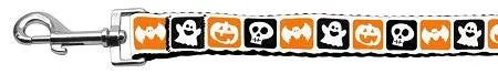 Classic Halloween Nylon Ribbon Leash 1 inch wide 4ft Long