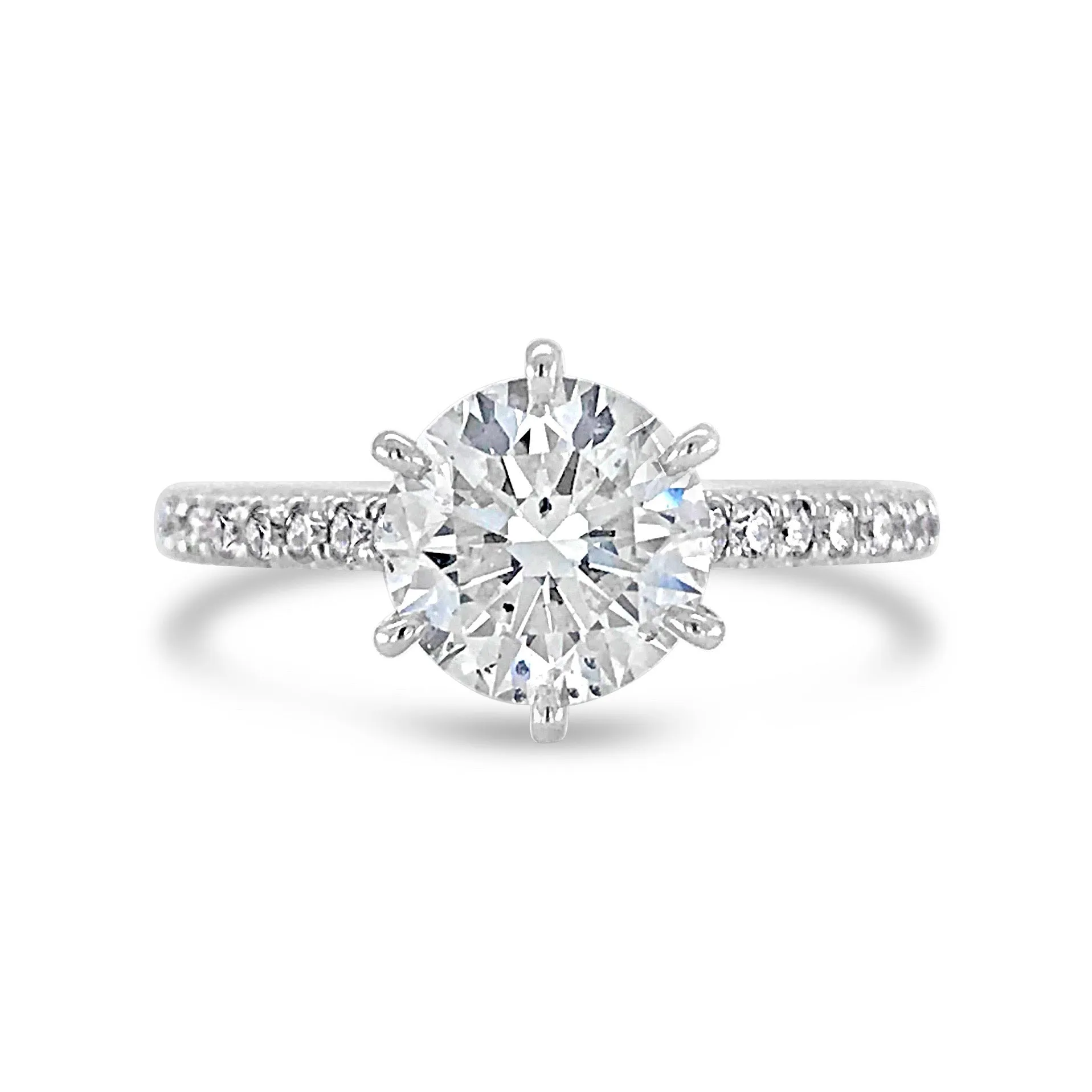 Classic Taylor Round Brilliant Cut Diamond Engagement Ring | Platinum