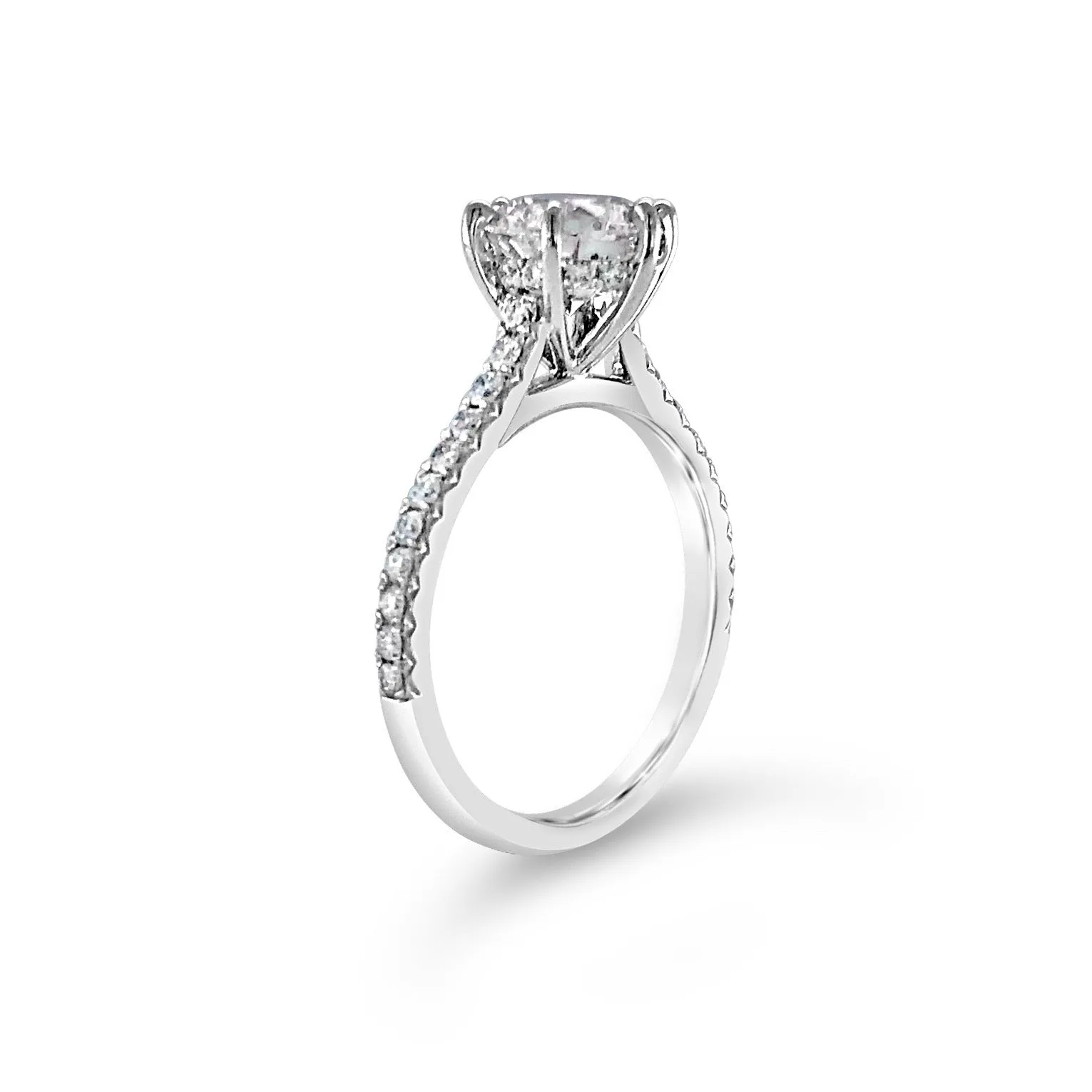 Classic Taylor Round Brilliant Cut Diamond Engagement Ring | Platinum