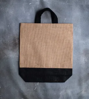 Contrast Jute Bag - 380x100x420mm