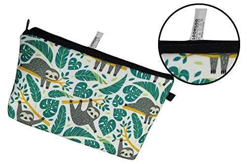 Cosmetic Bag for Women,Loomiloo Adorable Roomy Makeup Bags Travel Waterproof Toiletry Bag Accessories Organizer Sloth (Sloth 51476)