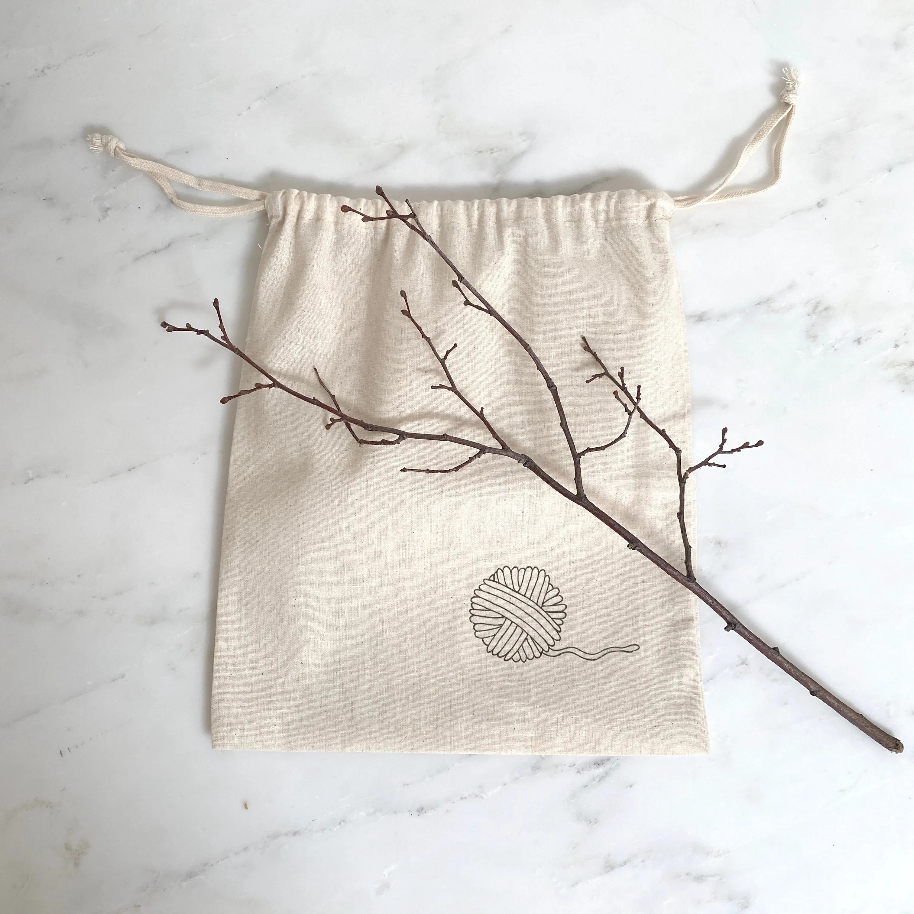 cotton bag for knitting