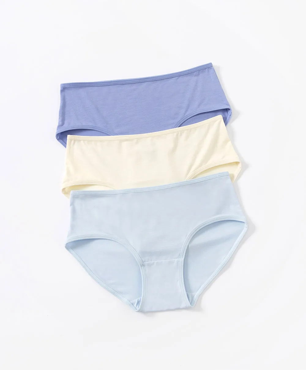 Creamy Blue Modal 3-pack Hipster Panties