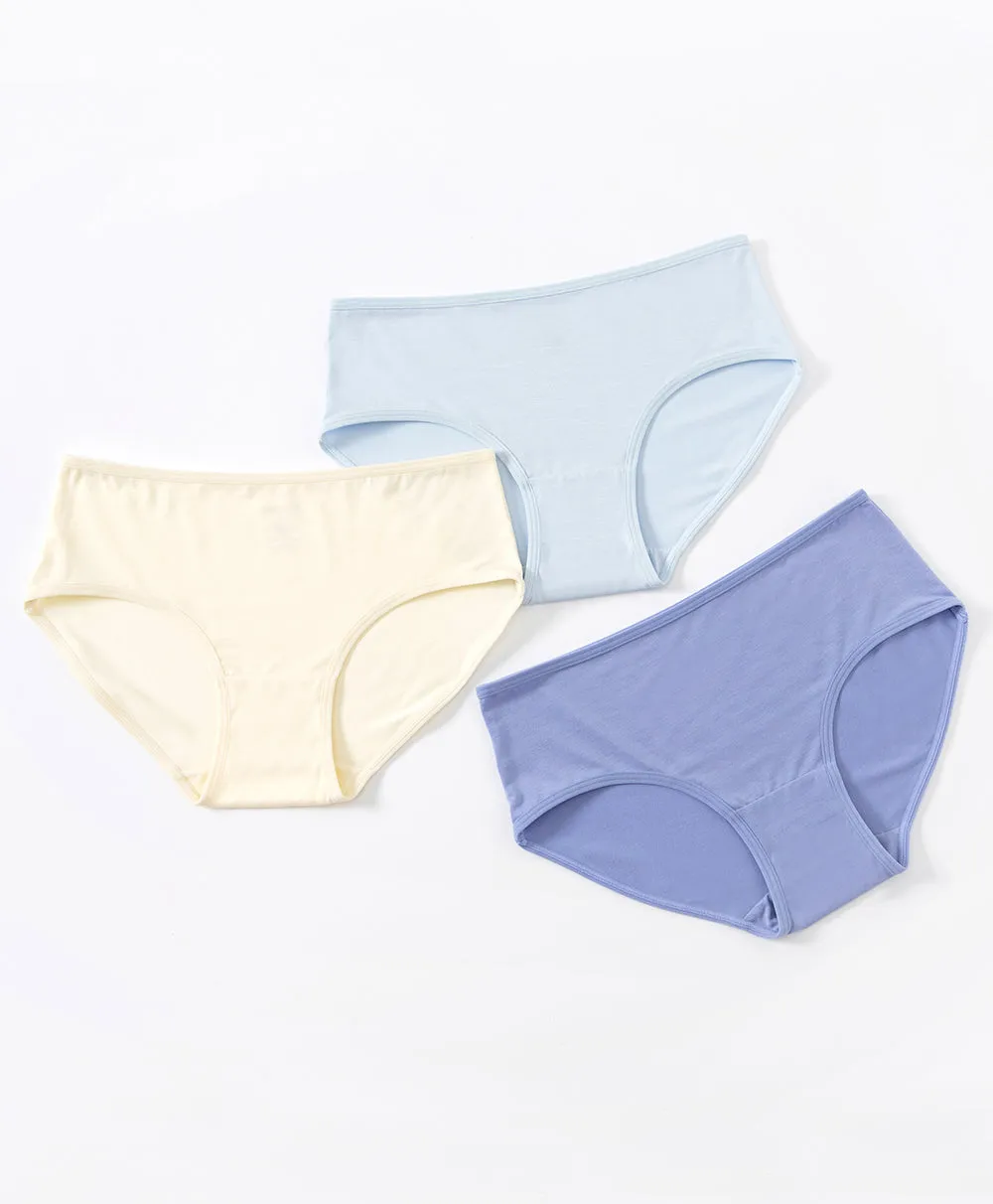 Creamy Blue Modal 3-pack Hipster Panties