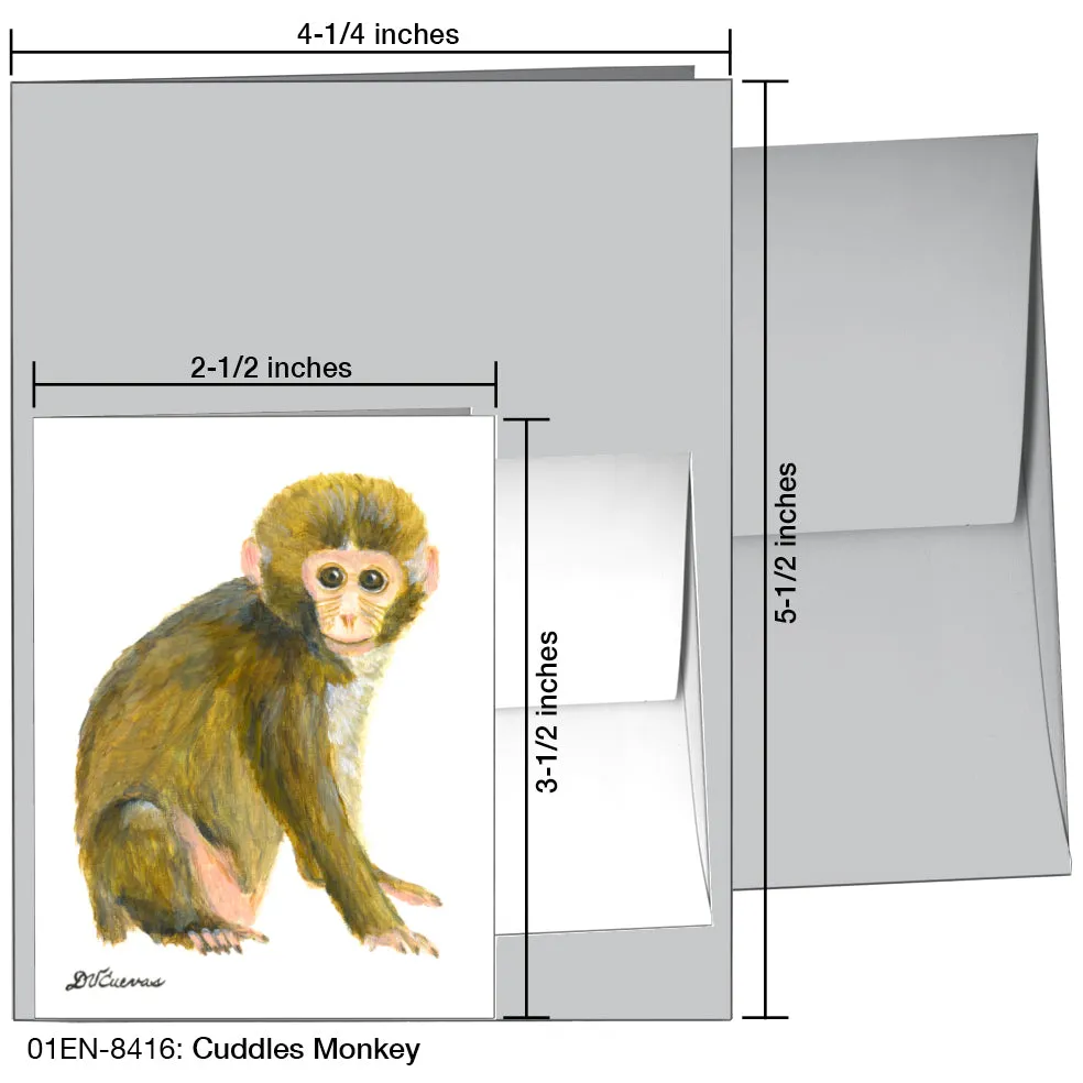 Cuddles Monkey, Greeting Card (8416)