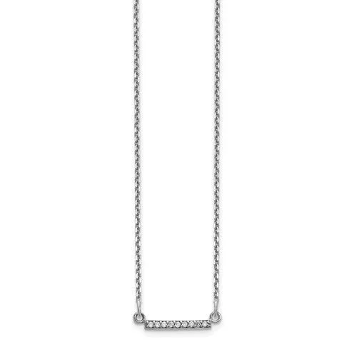 Dainty Diamond Bar Necklace in 14K Gold