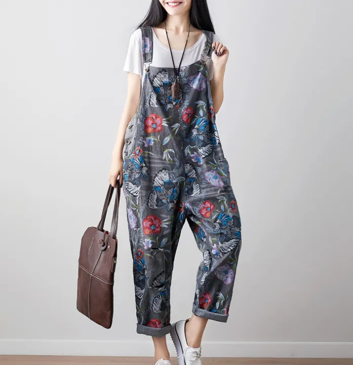 Denim Loose Casual Summer Denim Overall Loose Women Jumpsuits CNHK07153