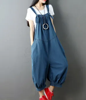 Denim Loose Casual Summer Denim Overall Loose Women Jumpsuits CNHK07253