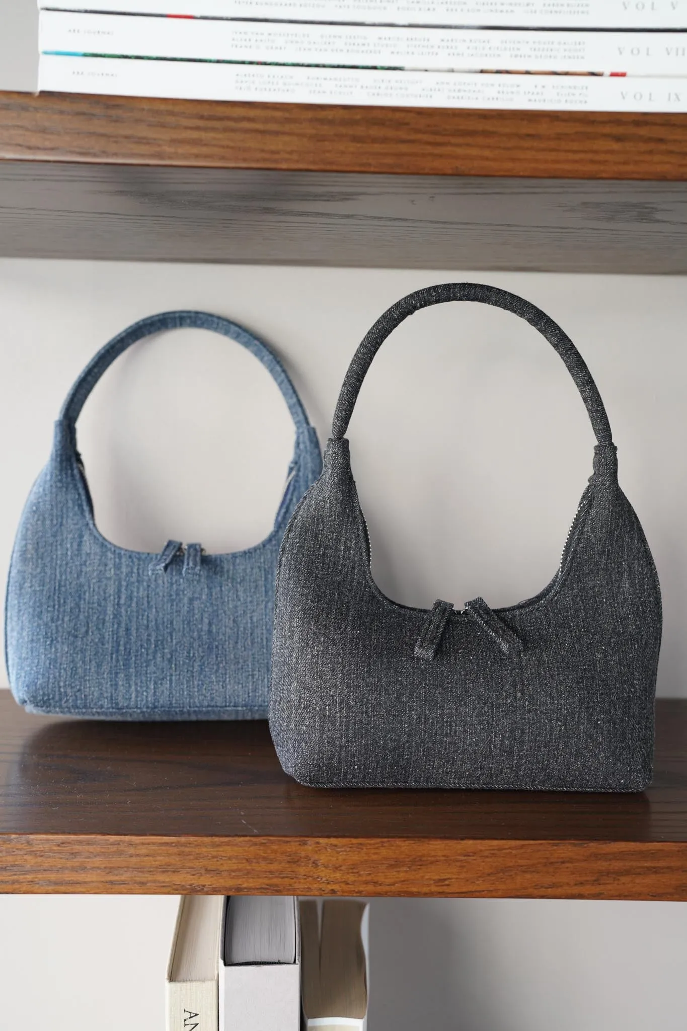 Denim mini bag