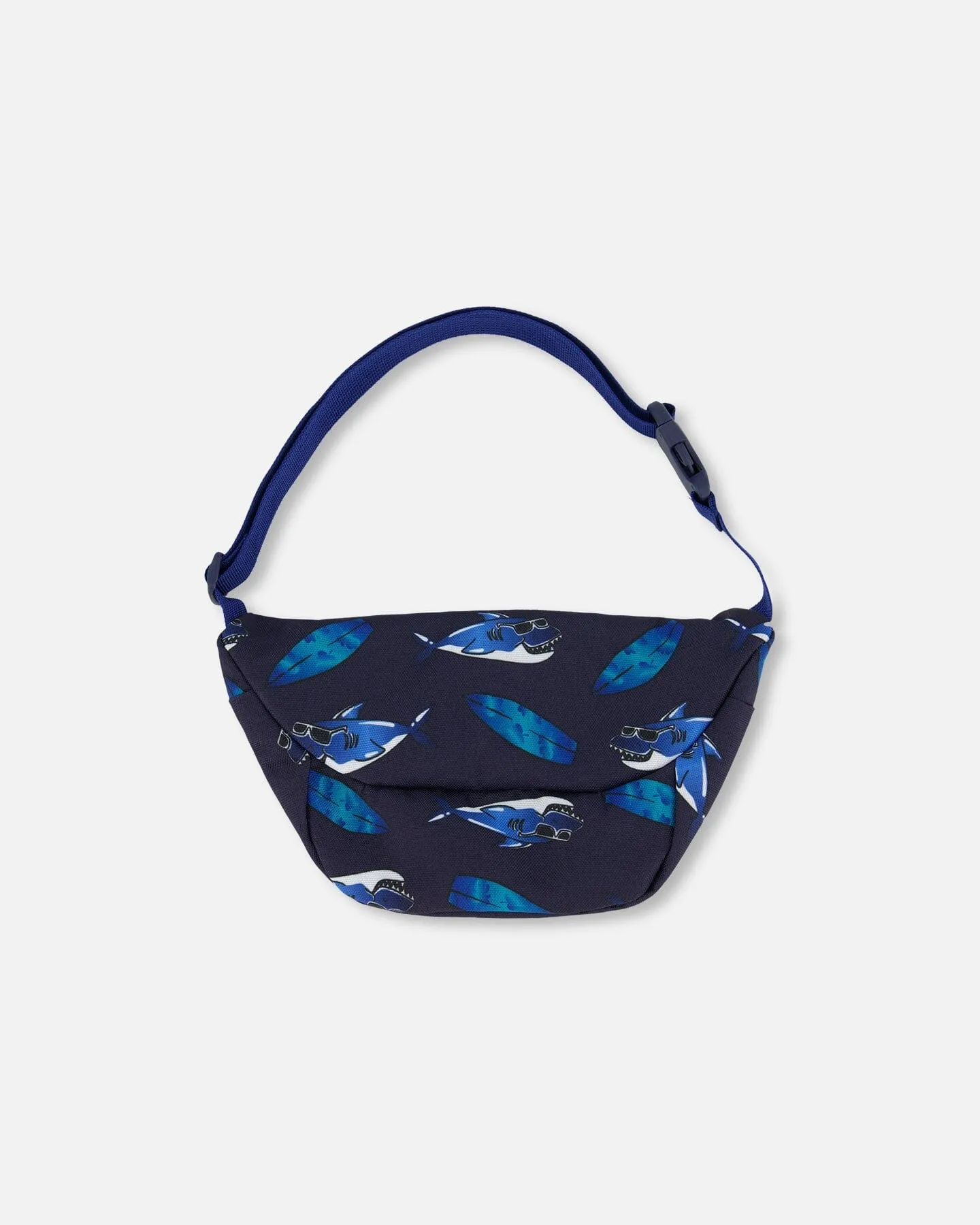 Deux par Deux Boy's Fanny Bag Navy Printed Shark