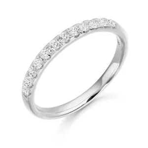 Diamond Wedding Band - 18K White Gold