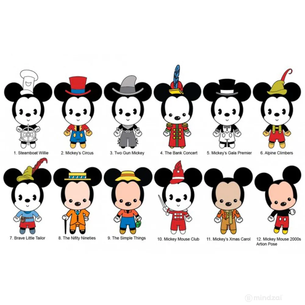 Disney Mickey Through The Years Figural Keychains by Monogram