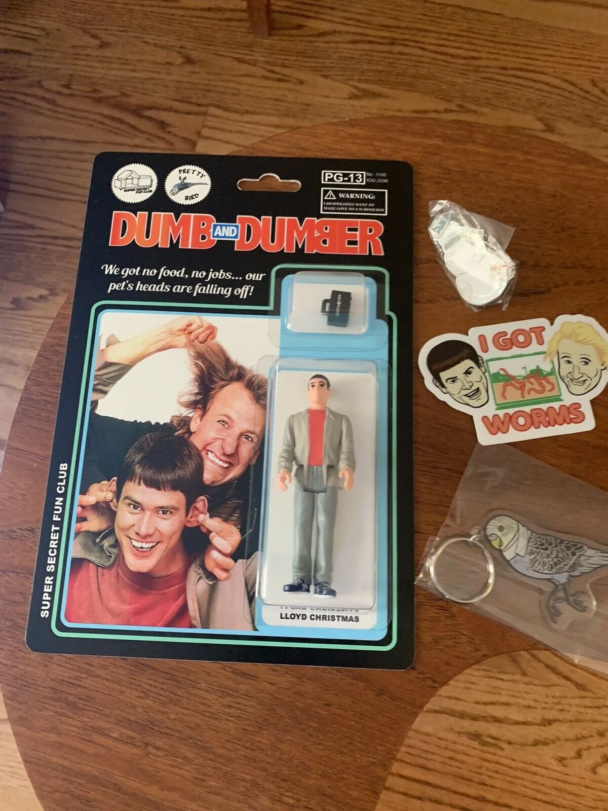 Dumb and Dumber Super Secret Fun Club Jim Carey / Lloyd Christmas Action Figure Carded Edition of 15